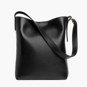 bucket bag | black & gold