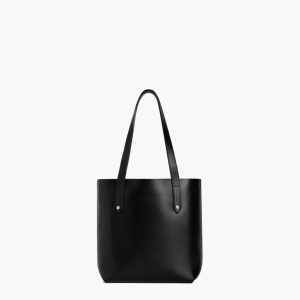 everyday tote | black (s) (silver)