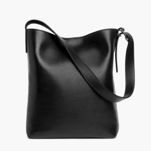 bucket bag | black & silver