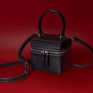 cube leather crossbody bag